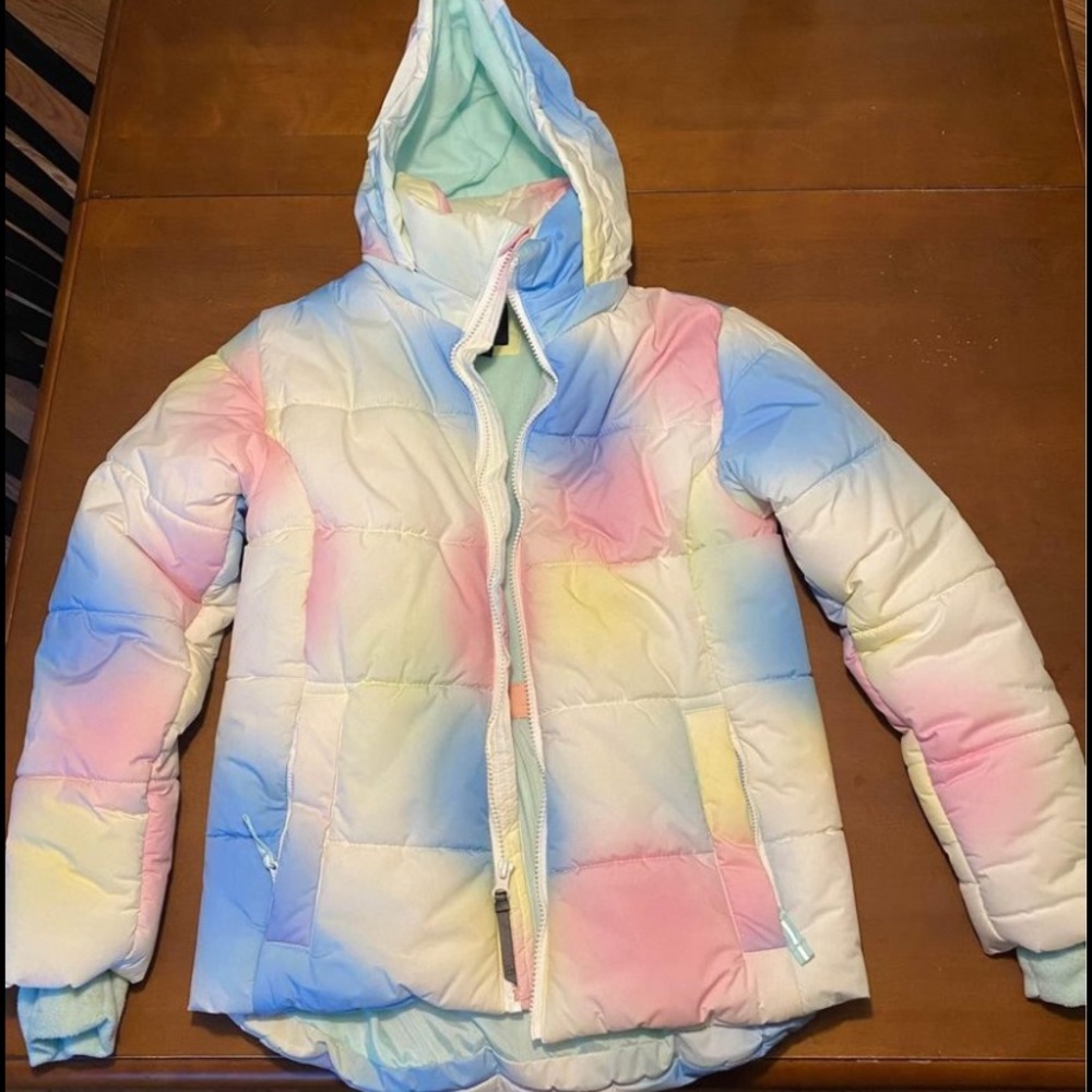 Girls colorful ombré coat jacket Large 10-12 All in motion